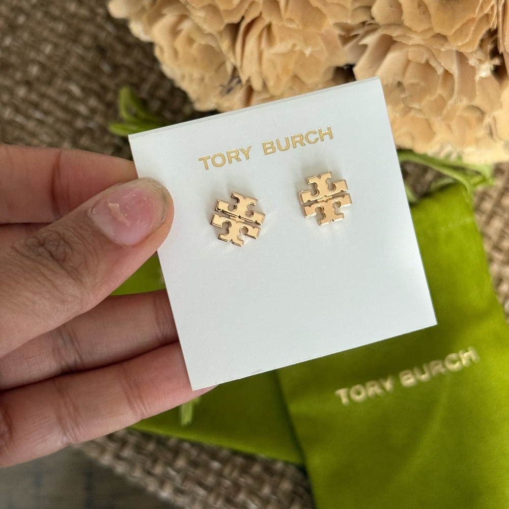 Tory Burch Gold Logo Stud Earrings Set
Price for each - Picture 4 of 9